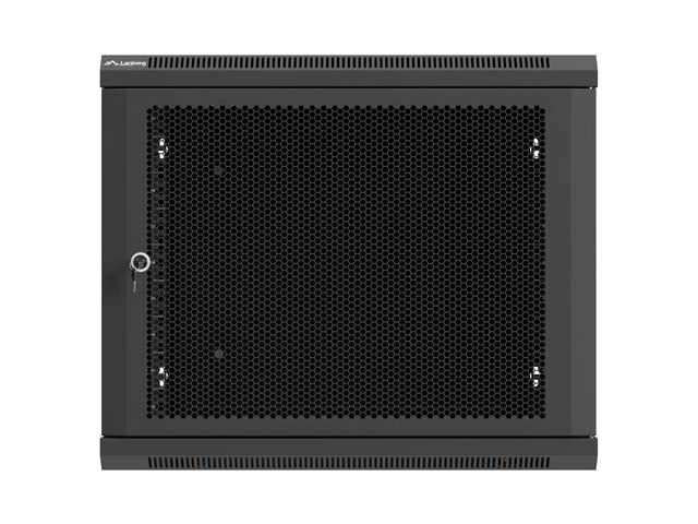 Шкаф Lanberg 19" стенен монтаж 9U / 600x600 за самостоятелно сглобяване (плоска опаковка), черен