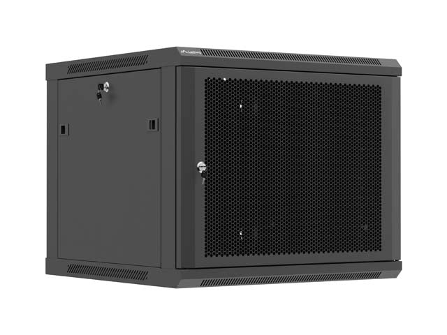 Шкаф Lanberg 19" стенен монтаж 9U / 600x600 за самостоятелно сглобяване (плоска опаковка), черен