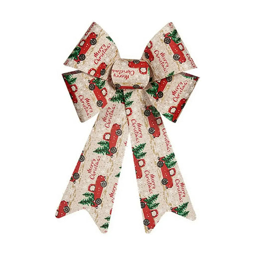 Ласо Krist+ Червен Бежов Кола 15 x 25 cm Коледна Украса