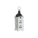 Latern DKD Home Decor Завършек със състаряващо покритие Бял