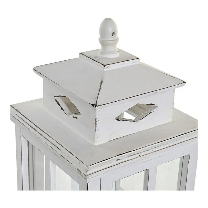 Latern DKD Home Decor Бял Кристал Бор (22.5 x 22.5 x 47 cm)