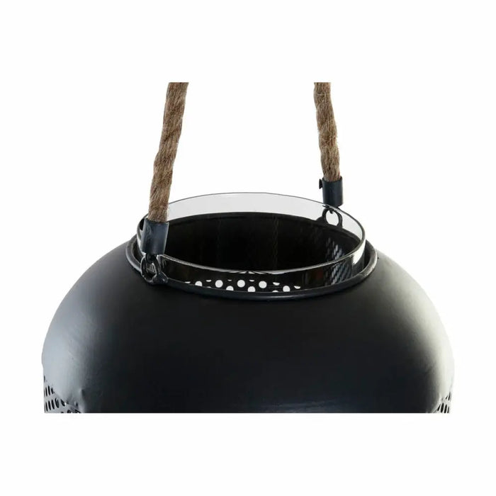 Latern DKD Home Decor Кафяв Черен Метал Кристал Въже Loft