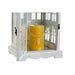 Latern DKD Home Decor Завършек със състаряващо покритие Бял
