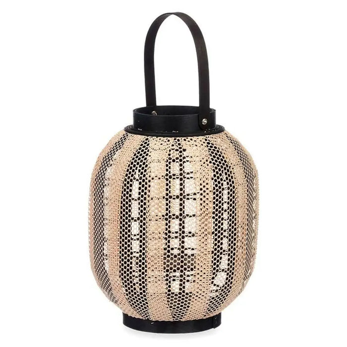 Latern Gift Decor D23026S D23026S Черен Бежов Дървен Плат