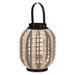 Latern Gift Decor D23026S D23026S Черен Бежов Дървен Плат