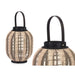 Latern Gift Decor D23026S D23026S Черен Бежов Дървен Плат
