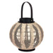 Latern Gift Decor D23027S D23027S Черен Бежов Дървен Плат