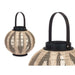 Latern Gift Decor D23027S D23027S Черен Бежов Дървен Плат