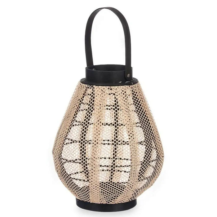 Latern Gift Decor D23028S D23028S Черен Бежов Дървен Плат