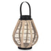 Latern Gift Decor D23028S D23028S Черен Бежов Дървен Плат
