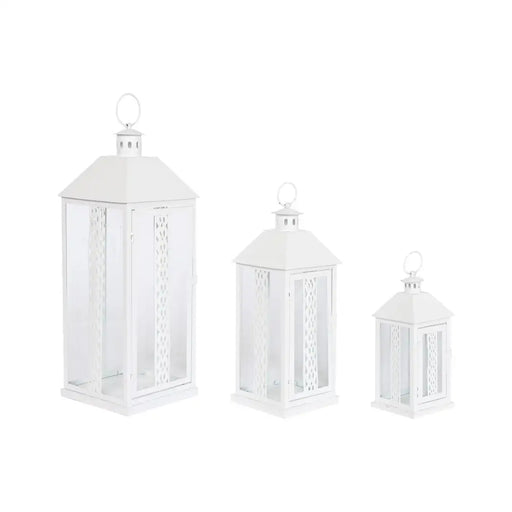 Latern Home ESPRIT Бял Кристал Желязо Shabby Chic 20 x 20 x