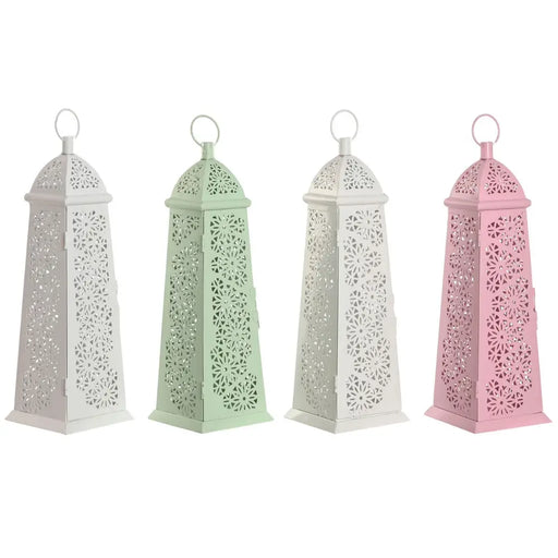 Latern Home ESPRIT Бял Зелен Розов Метал Алуминий Shabby