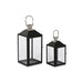 Latern Home ESPRIT Черен Сребрист Кристал Стомана 18 x 18 x