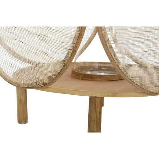 Latern DKD Home Decor Кристал Естествен Кафяв Бамбук