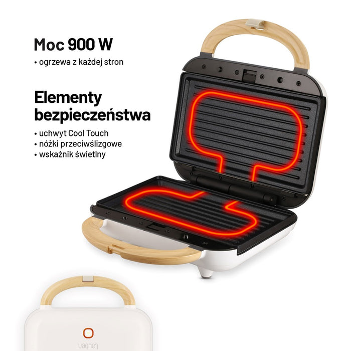 Lauben машина за сандвичи 3 в 1 900 W