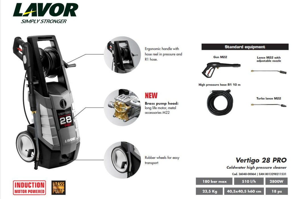 ВОДОСТРУЙКА LAVOR VERTIGO 28 PRO