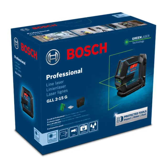 ЛАЗЕРЕН НИВЕЛИР BOSCH GLL 2-15 G LB10