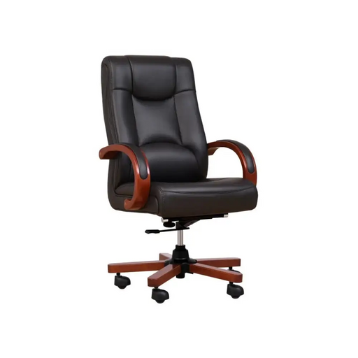 LEADER кожено кресло черно