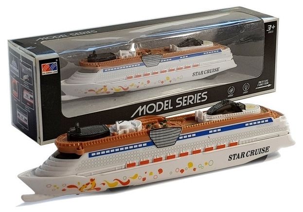 Интерактивна играчка Lean Toys - Круизен кораб, със звуци и светлини, 24 cm
