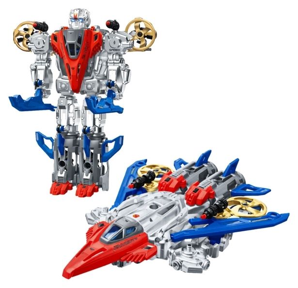 Робот трансформер 2 в 1 Lean Toys - Fighter Combat, 29 части