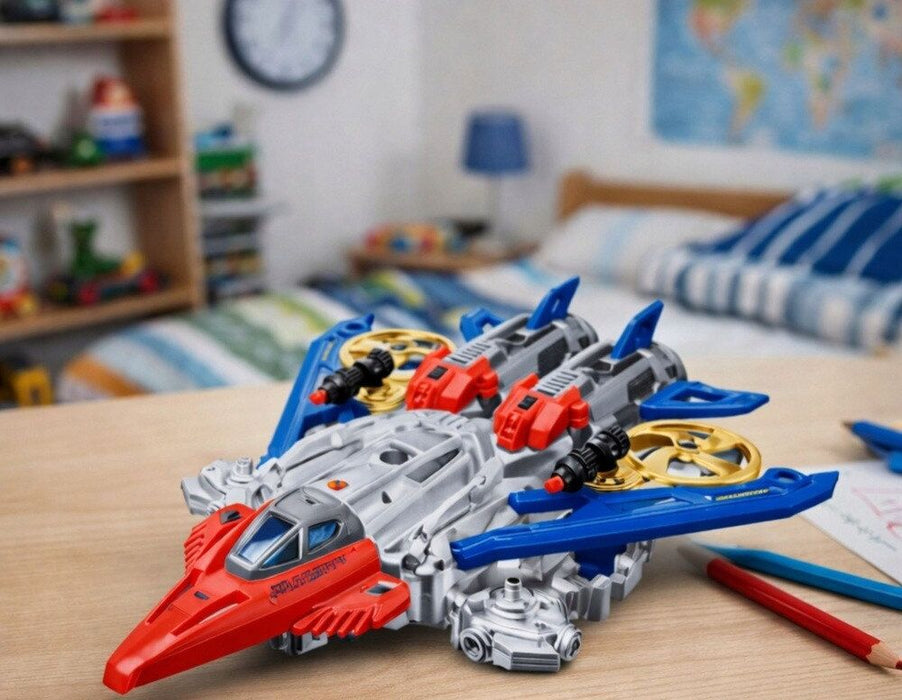 Робот трансформер 2 в 1 Lean Toys - Fighter Combat, 29 части