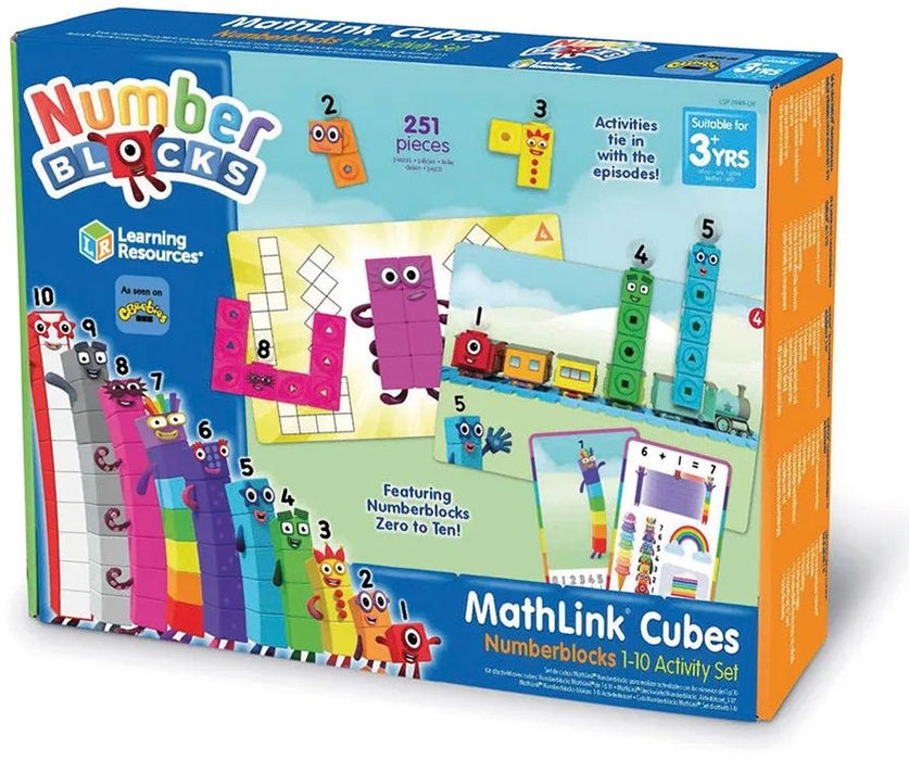 Детски математически комплект Learning Resources - Кубчета за сглобяване, от 1 до 10