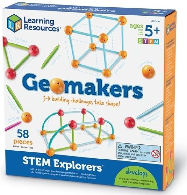 Детски комплект Learning Resources - Геометрични пръчки с топчета
