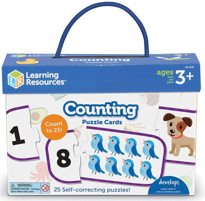 Детска игра Learning Resources - Карти-пъзел за броене, 15.2 x 7.6 cm