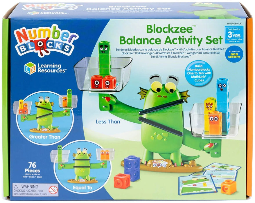 Образователнен комплект Learning Resources - Везна за баланс Numberlocks, 76 части