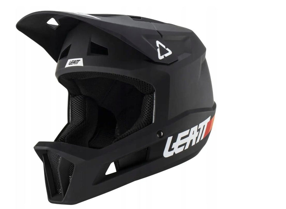 Велосипедна каска LEATT MTB Gravity 1.0 V23 с пълно лице, размер L (59–60 см), черна