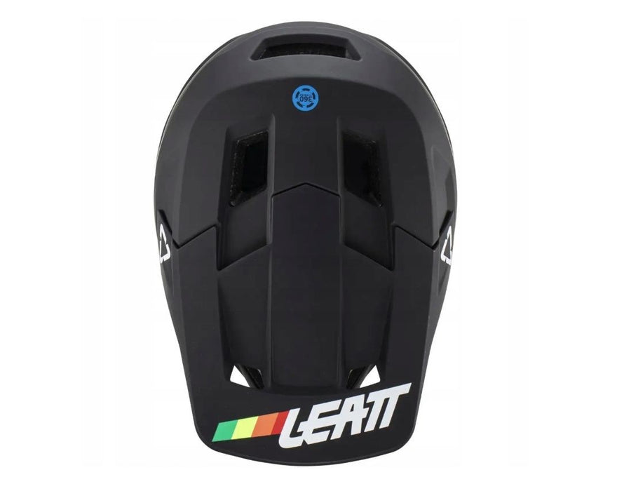 Велосипедна каска LEATT MTB Gravity 1.0 V23 с пълно лице, размер L (59–60 см), черна