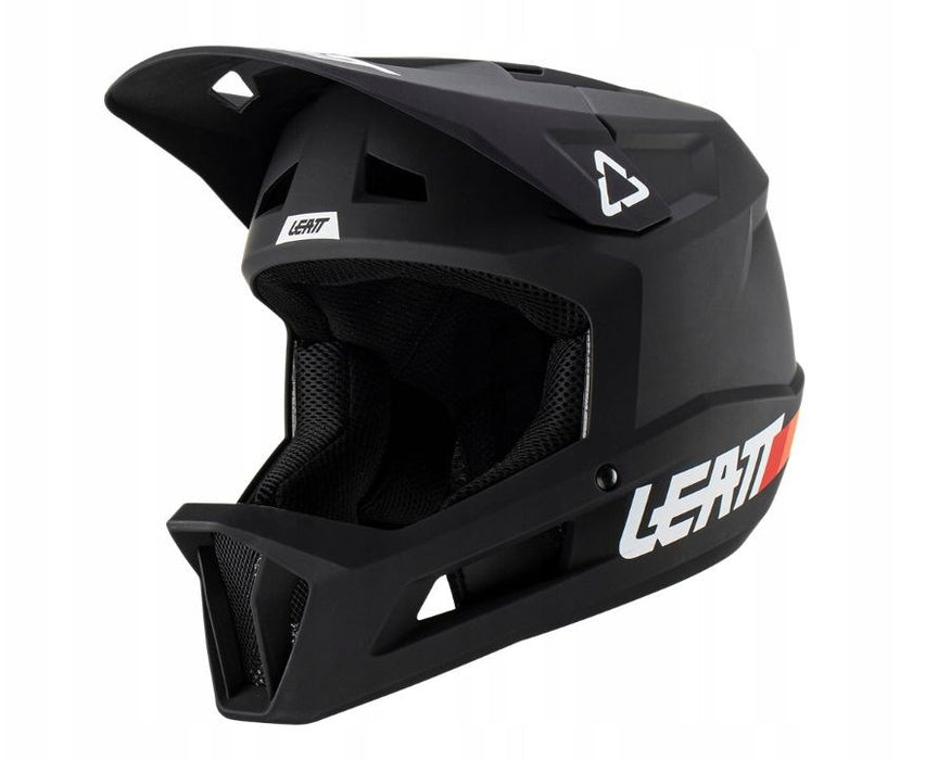 Велосипедна каска LEATT MTB Gravity 1.0 V23 с пълно лице, размер M (57-58 см), черна
