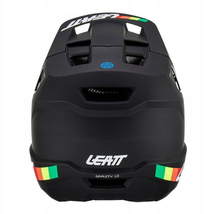 Велосипедна каска LEATT MTB Gravity 1.0 V23 с пълно лице, размер M (57-58 см), черна