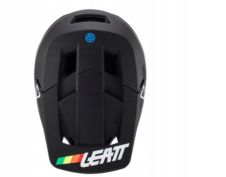 Велосипедна каска LEATT MTB Gravity 1.0 V23 с пълно лице, размер M (57-58 см), черна