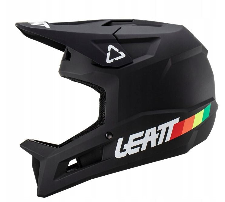 Велосипедна каска LEATT MTB Gravity 1.0 V23 с пълно лице, размер M (57-58 см), черна