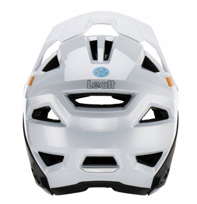 Велосипедна каска LEATT MTB Enduro 2.0 V23 с подвижен предпазител за брадичката, размер L (59–63 см), бяла
