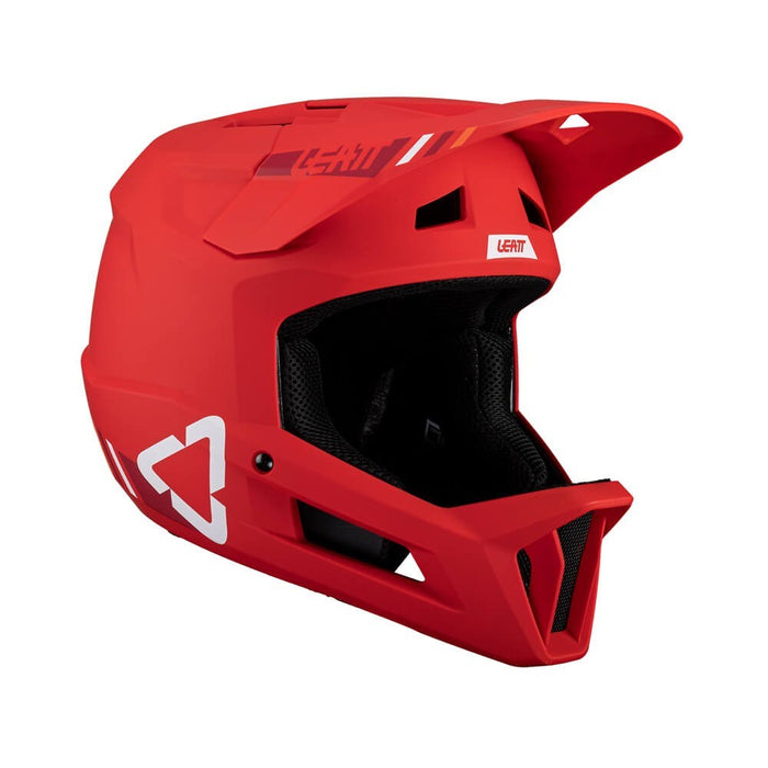 Велосипедна каска LEATT MTB Gravity 1.0 V24 с пълно лице, размер M, червена