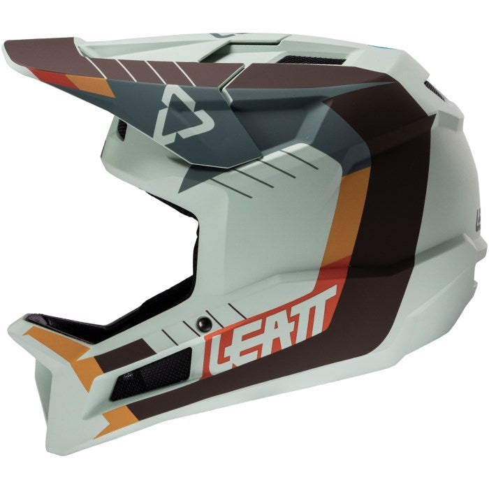 Велосипедна каска LEATT MTB Gravity 2.0 V25 с пълно лице, размер M, цвят ментов