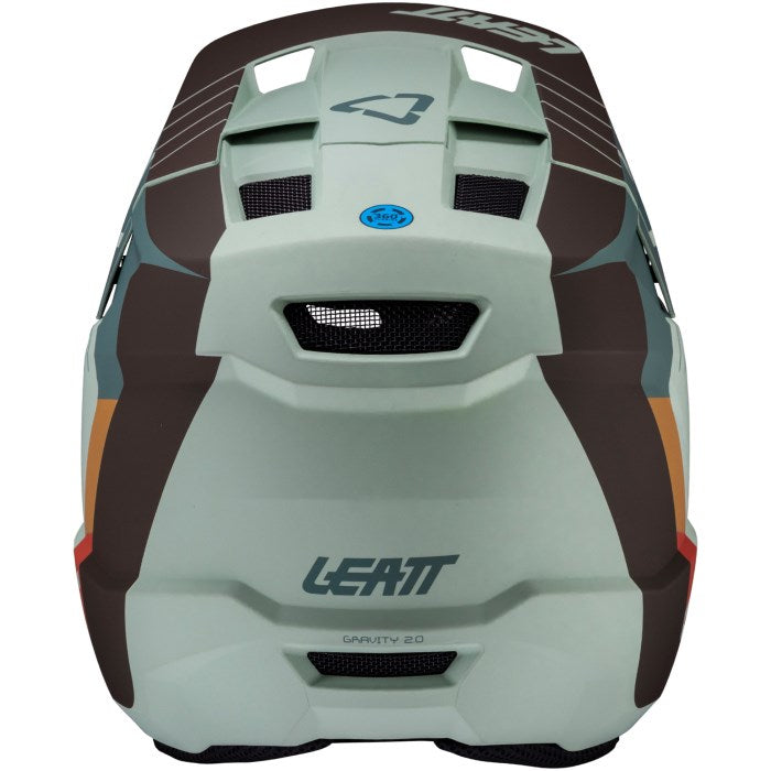Велосипедна каска LEATT MTB Gravity 2.0 V25 с пълно лице, размер L, цвят ментов