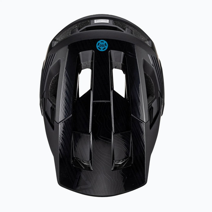 Велосипедна каска LEATT MTB Enduro 4.0 V23 с подвижна предпазна дръжка за брадичката, размер L, черна