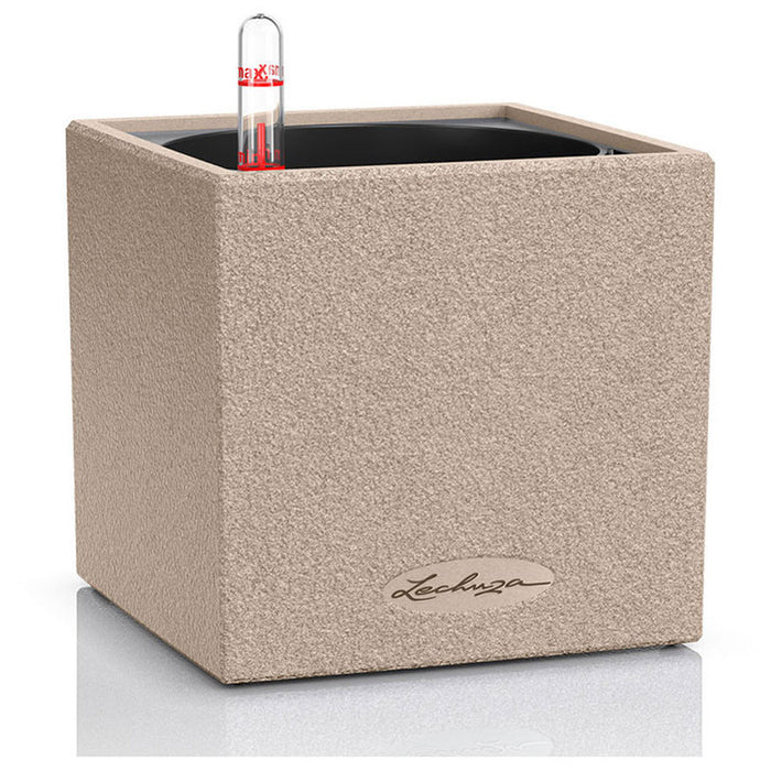 КАШПА 14X14CM С НАПОИТЕЛНА СИСТЕМА LECHUZA CANTO STONE