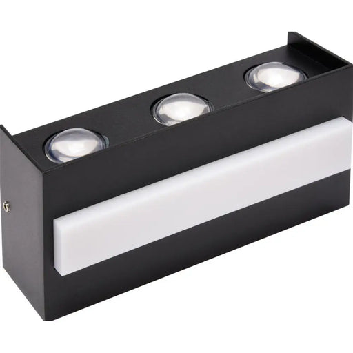 LED ФАСАДНО ТЯЛО 12W 4200K ДВУПОСОЧНО ЧЕРНО HOROZ TWIST
