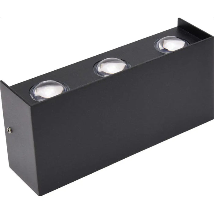 LED ФАСАДНО ТЯЛО 6W 4200K ДВУПОСОЧНО ЧЕРНО HOROZ PROTON