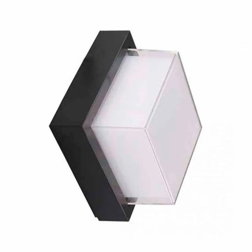 LED ФАСАДНО ТЯЛО КВАДРАТ 7W 3000К 550LM IP65 ЧЕРНО V-TAC