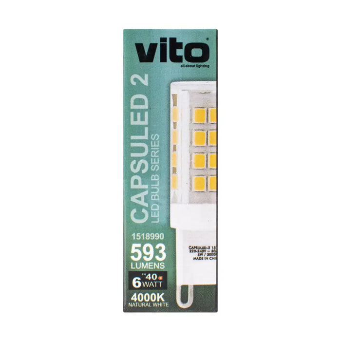 LED КАПСУЛА G9 6W 4000K 593LM VITO