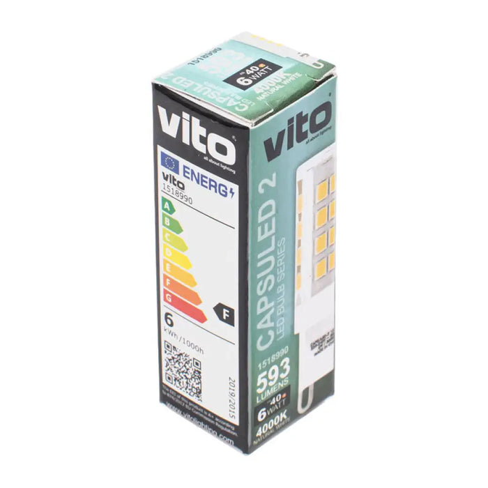 LED КАПСУЛА G9 6W 4000K 593LM VITO