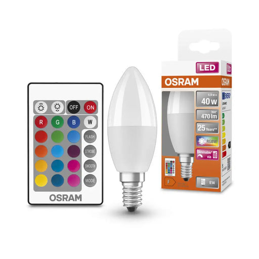 LED КРУШКА E14 4.9W RGB OSRAM