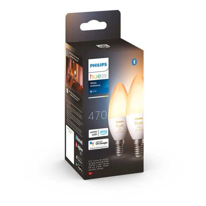 LED КРУШКА E14 5.2W 2 БРОЯ PHILIPS HUE