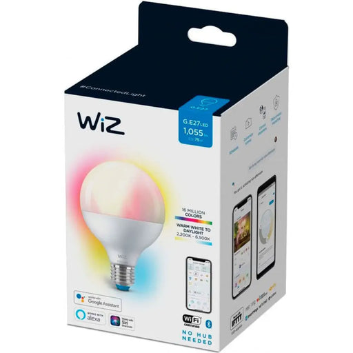LED КРУШКА E27 11W 2200-6500K 1055LM G95 RGB МАТ WI-FI WIZ