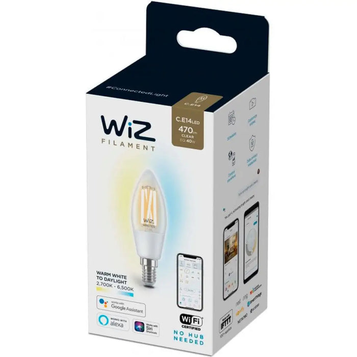 LED КРУШКА FILAMENT E14 4.9W 27-65K 470LM ДИМИРУЕМА WI-FI